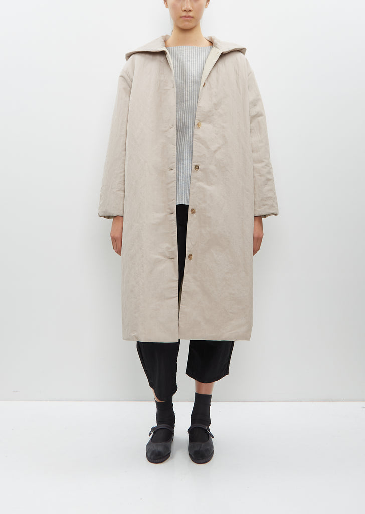 Technical Wool Downcoat