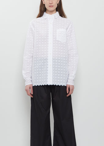 Pablo Unlined Flower Lace Cotton Shirt