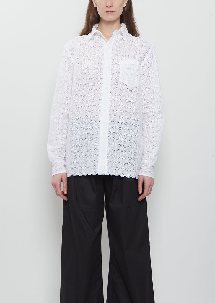 Pablo Unlined Flower Lace Cotton Shirt