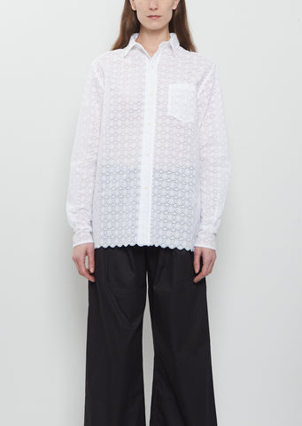 Pablo Unlined Flower Lace Cotton Shirt