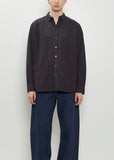 Typewriter Cotton Shirt — Charcoal