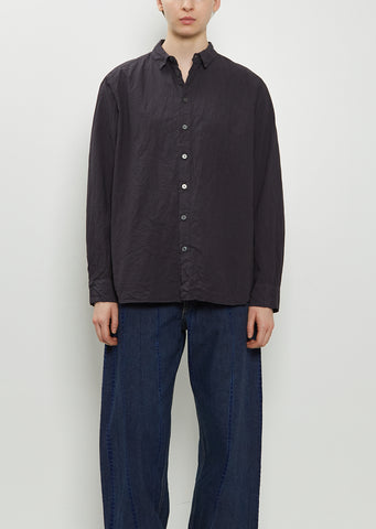 Typewriter Cotton Shirt — Charcoal