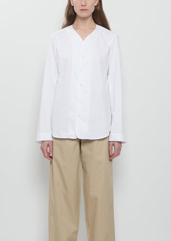 Mason Collarless Cotton Shirt