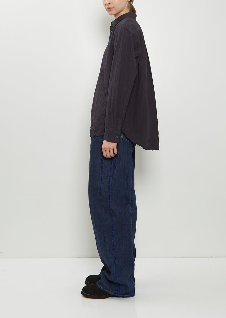 Typewriter Cotton Shirt — Charcoal