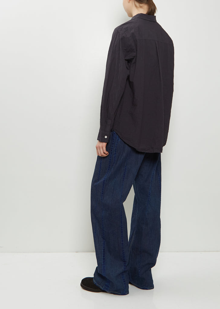 Typewriter Cotton Shirt — Charcoal