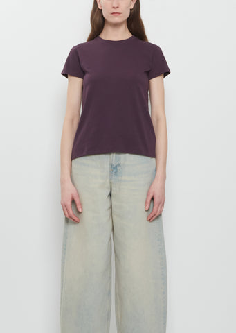 Mini Boy Cotton Tee — Deep Purple