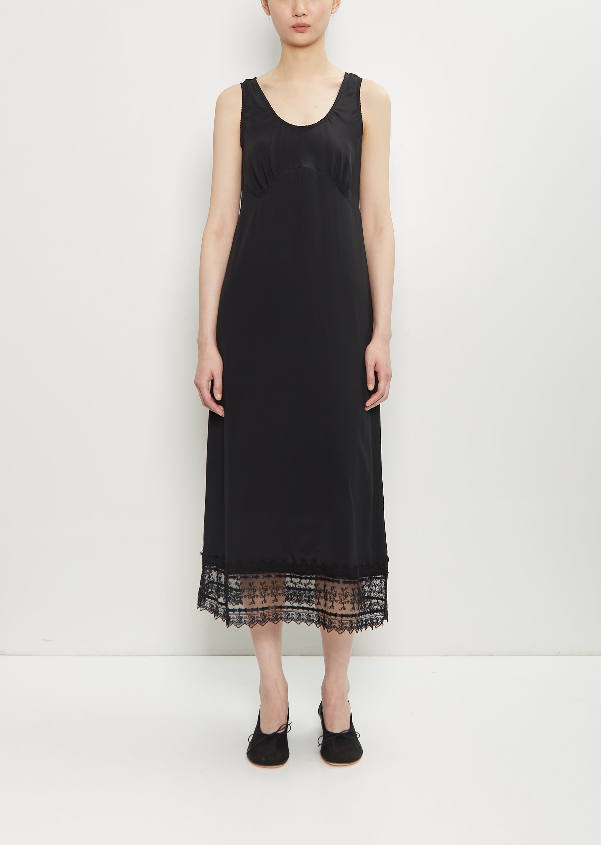 【Simone Rocha】チュールトリム スリップドレス Simone Rocha】チュールトリム スリップドレス ブラック (Simone