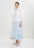 Cotton Embellished Cropped Shirt — White