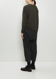 Matte Finish Cotton Wool Pullover — Khaki