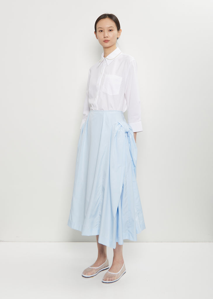 Cotton Bow Hip Detail Skirt