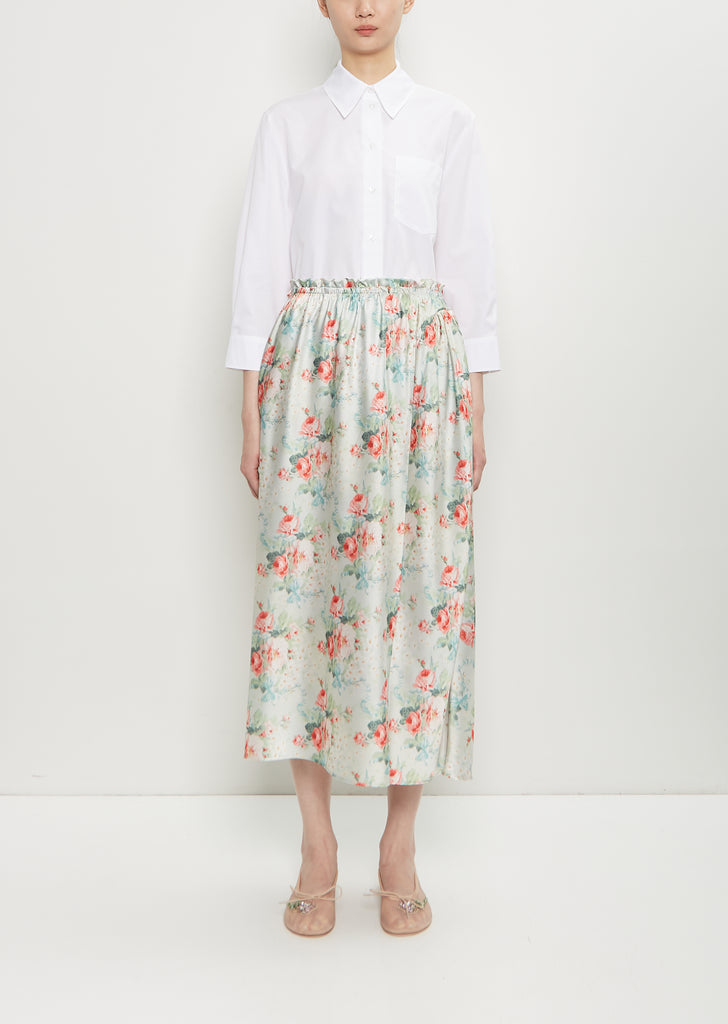 Satin Hip Detail Easy Skirt