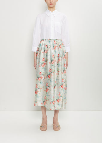 Satin Hip Detail Easy Skirt