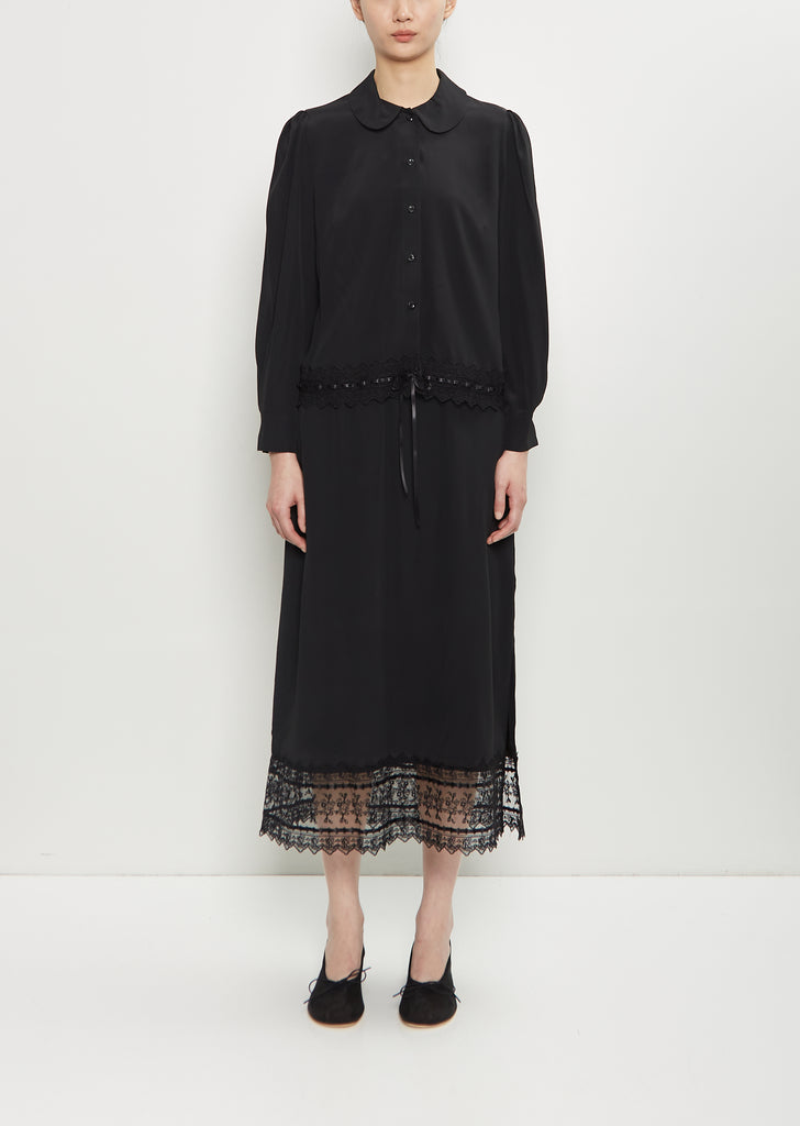 Ribbon Lace Trim Easy Skirt