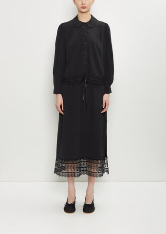 Ribbon Lace Trim Easy Skirt