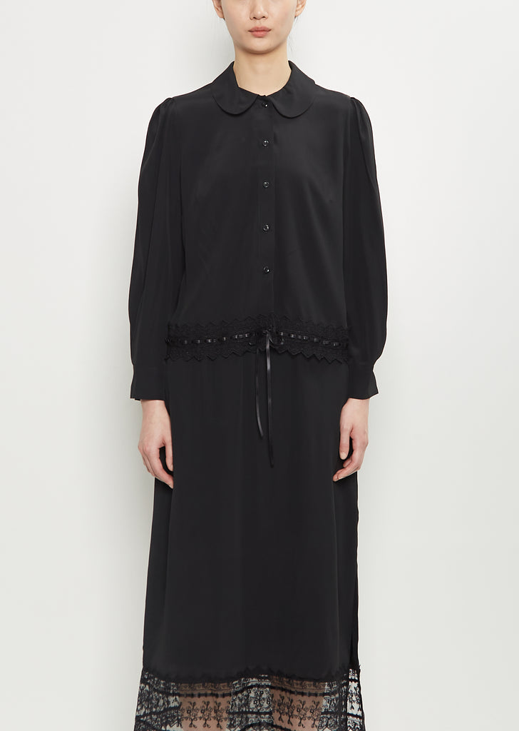 Silk Ribbon Trim Blouse