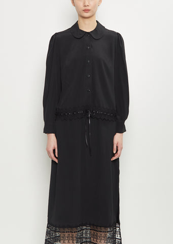 Silk Ribbon Trim Blouse