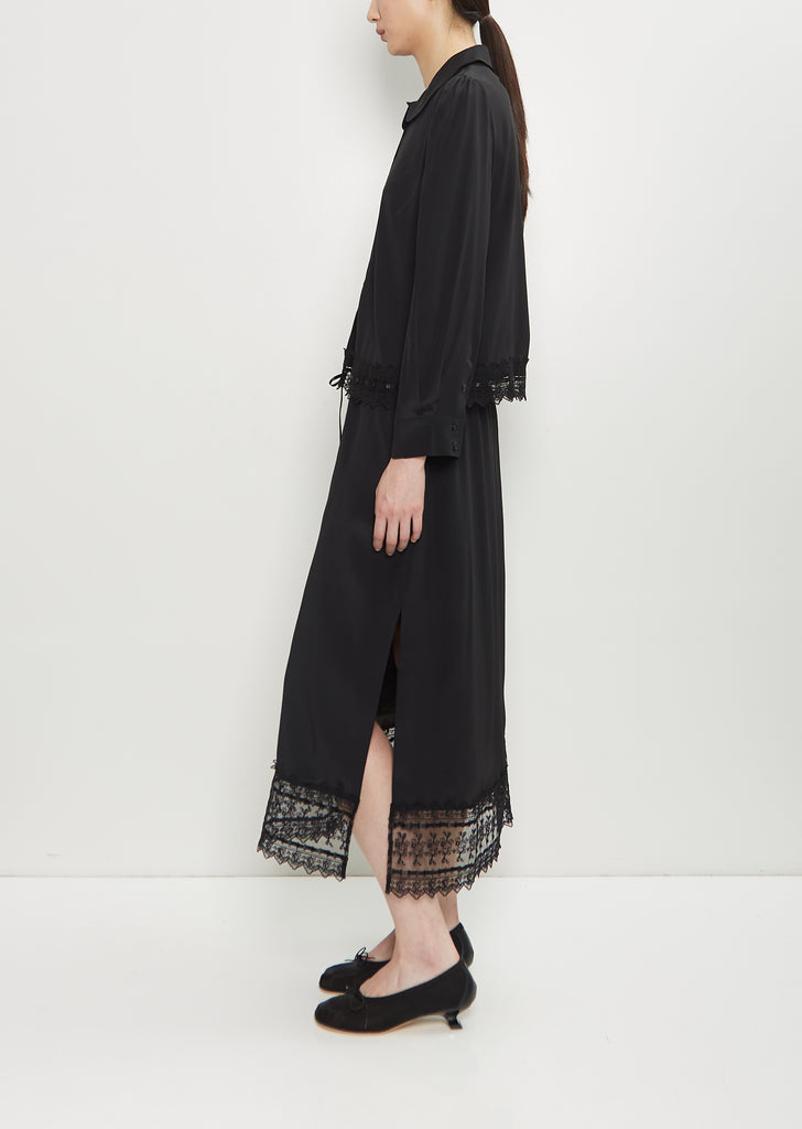 Ribbon Lace Trim Easy Skirt