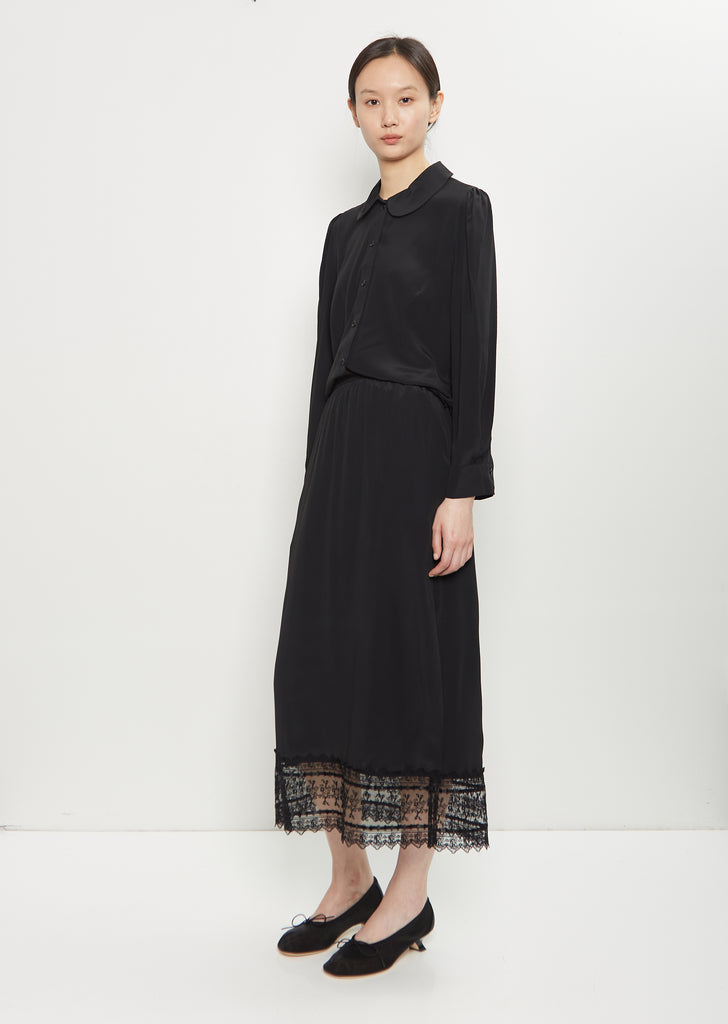 Ribbon Lace Trim Easy Skirt