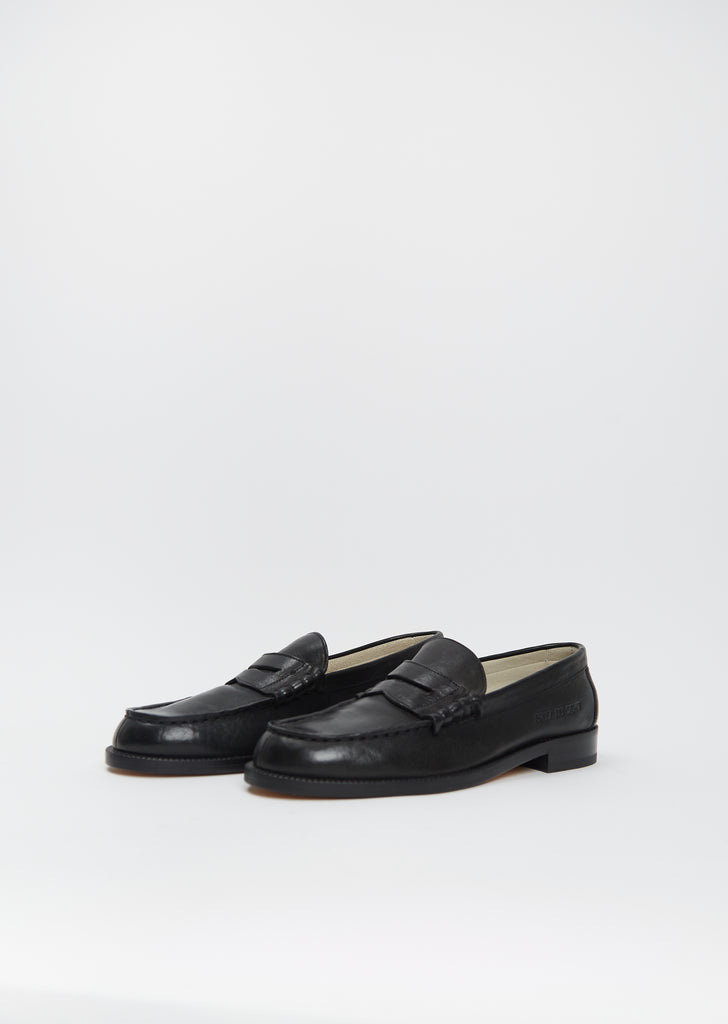 Soft Leather Loafer — Black