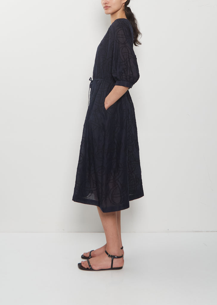 Sitoa Embroidered Linen Dress