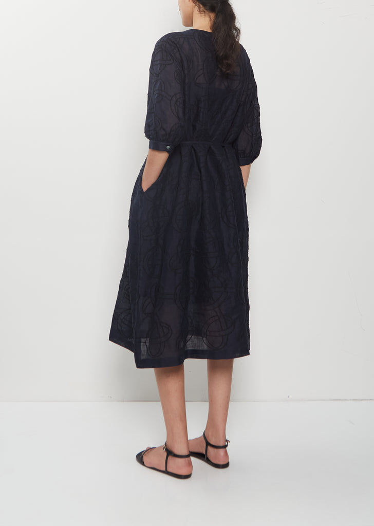 Sitoa Embroidered Linen Dress