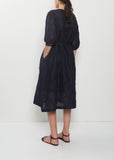 Sitoa Embroidered Linen Dress
