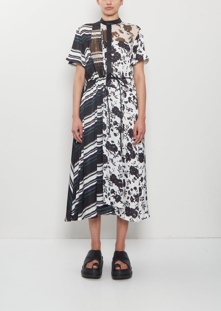 Pattern Mix Fluid Dress