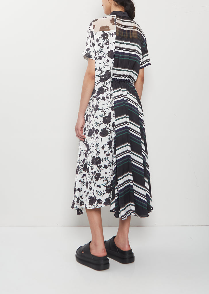 Pattern Mix Fluid Dress