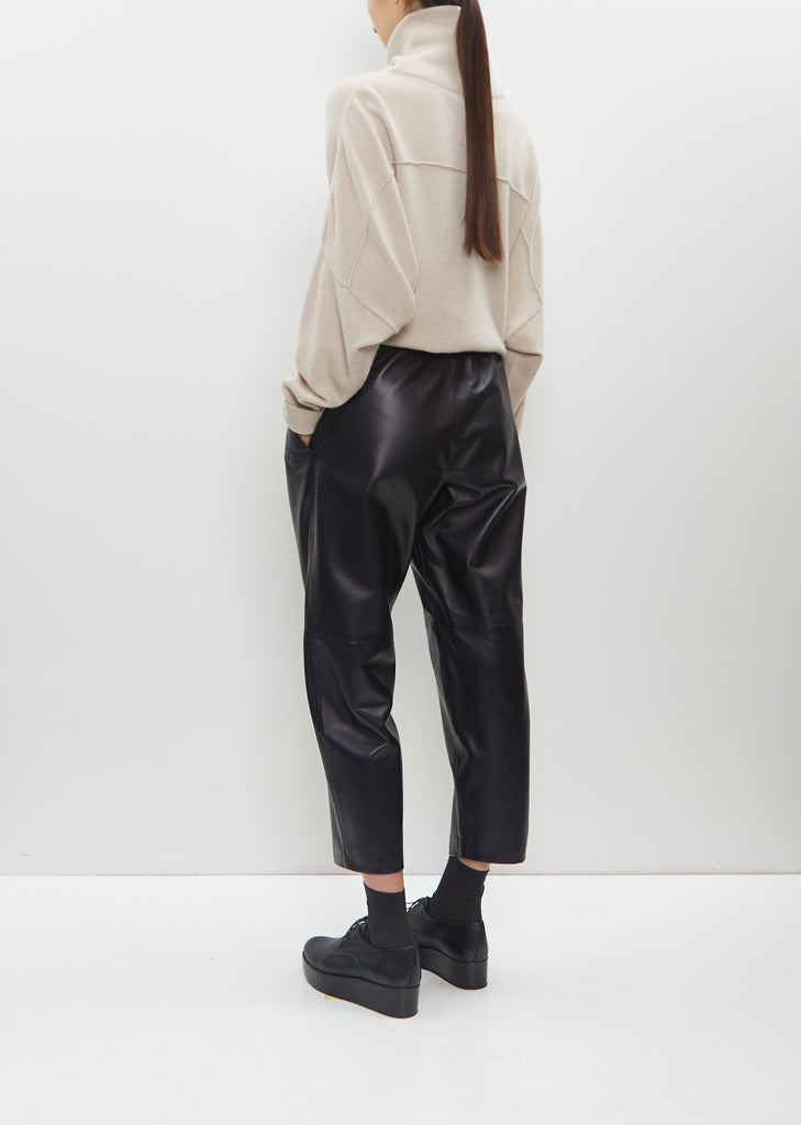 Leather Carrot Pants