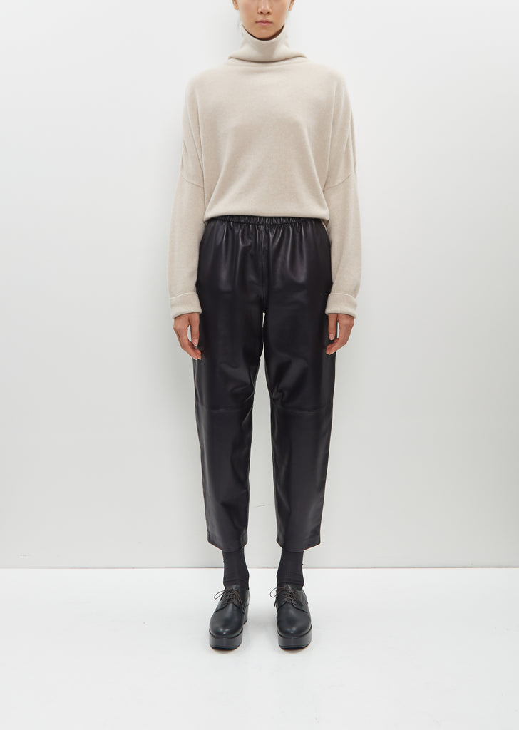 Leather Carrot Pants