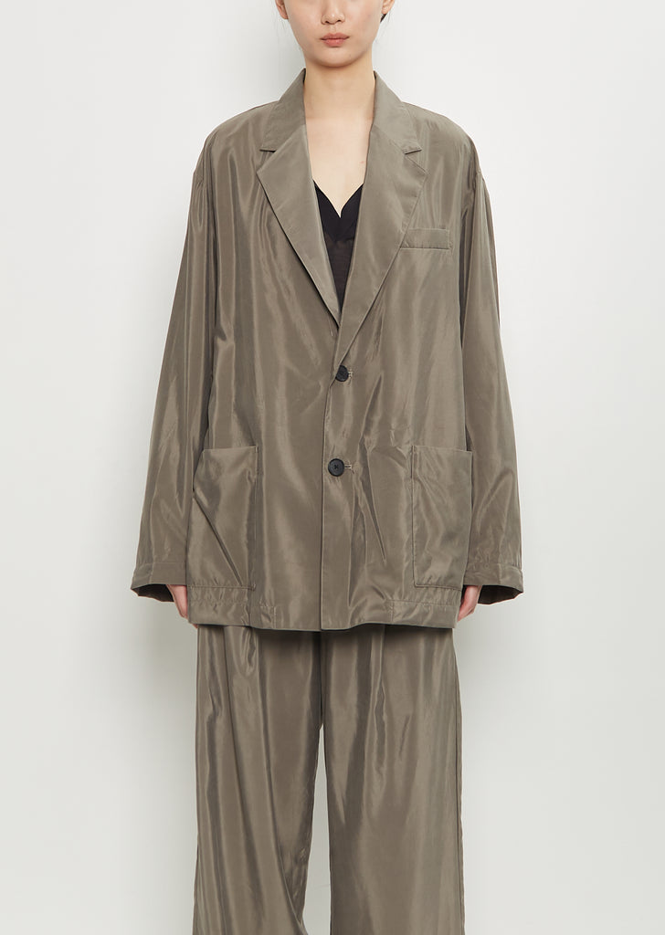 Technical Silk Single Breasted Jacket