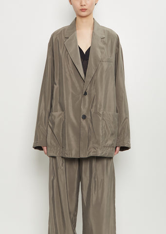 Technical Silk Single Breasted Jacket