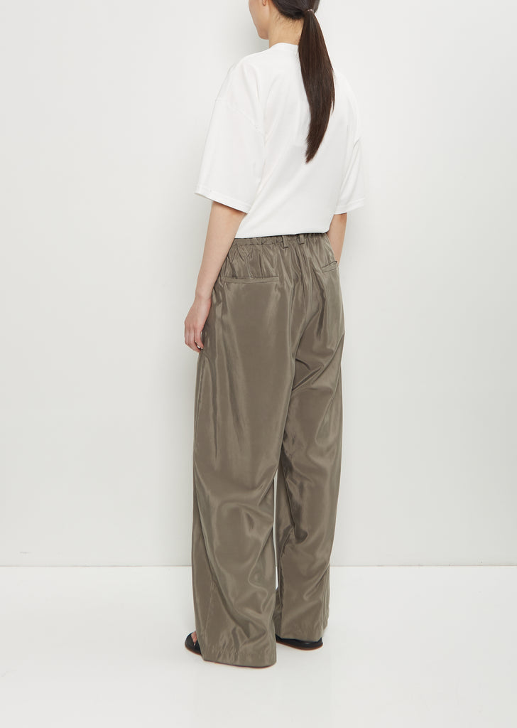 Technical Silk Wide Easy Trousers