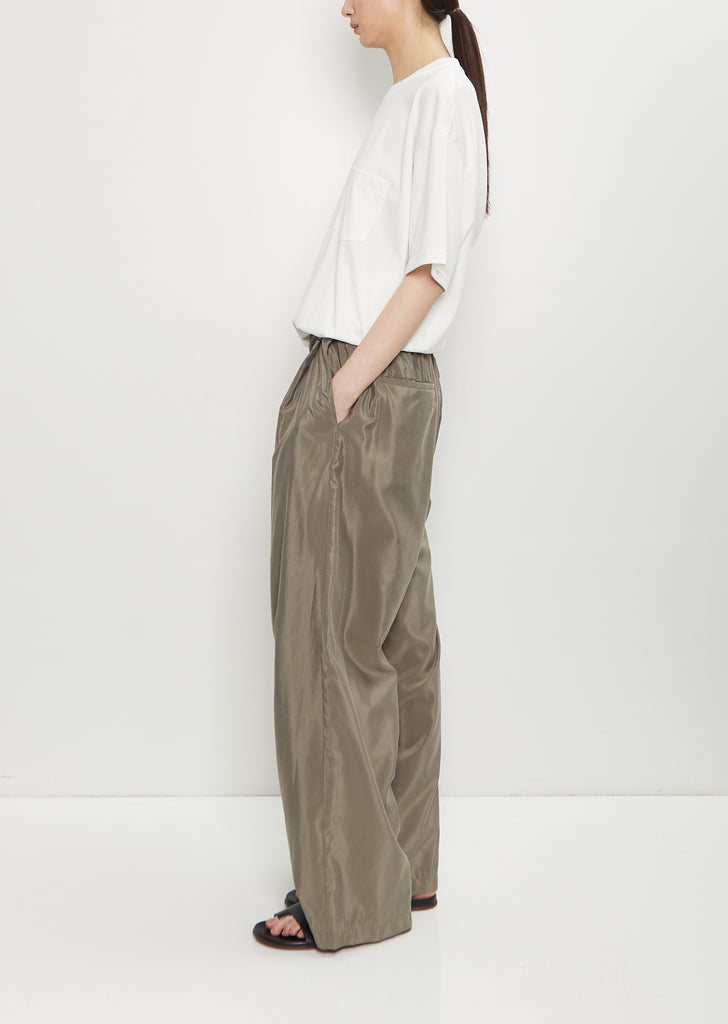 Technical Silk Wide Easy Trousers