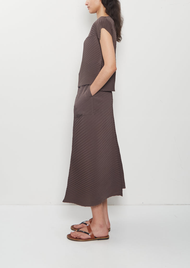 Plaster Pleats Solid Pants