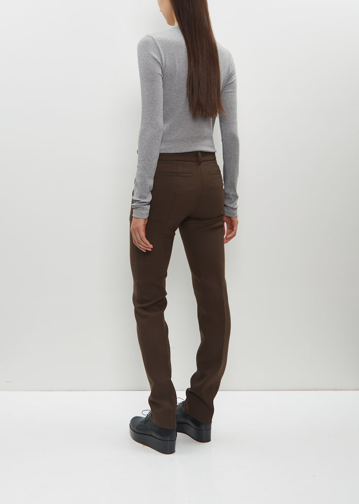 Low-Waist Slim Trousers