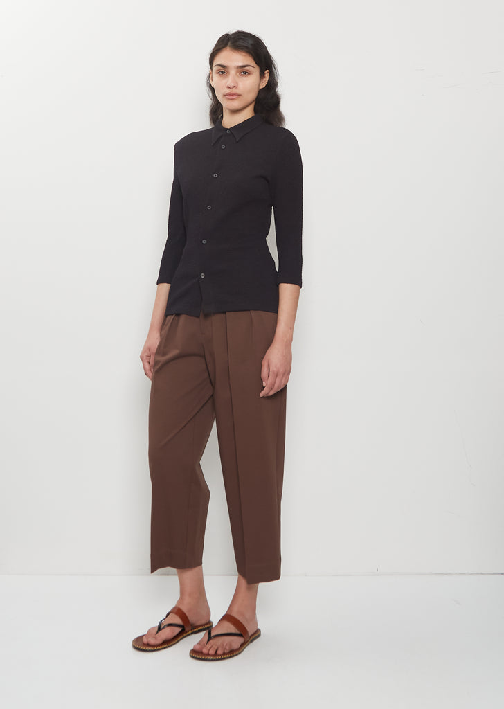 Simple Ensemble Cotton Pants — Dark Brown