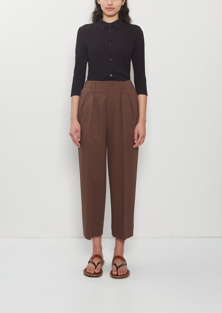 Simple Ensemble Cotton Pants — Dark Brown