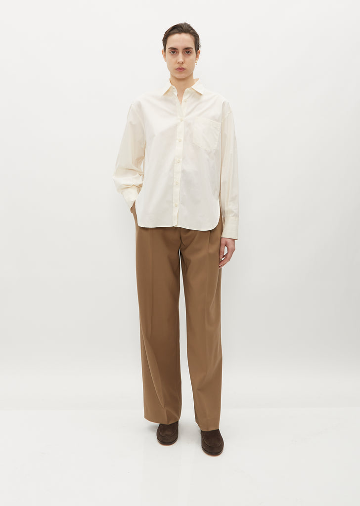 Oversized Organic Cotton Shirt — Ivory