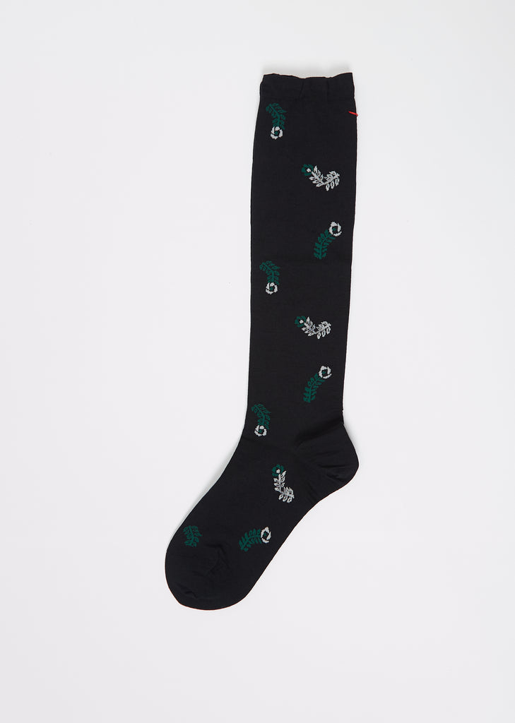 Petal Feather Stretch Wool Tall Socks