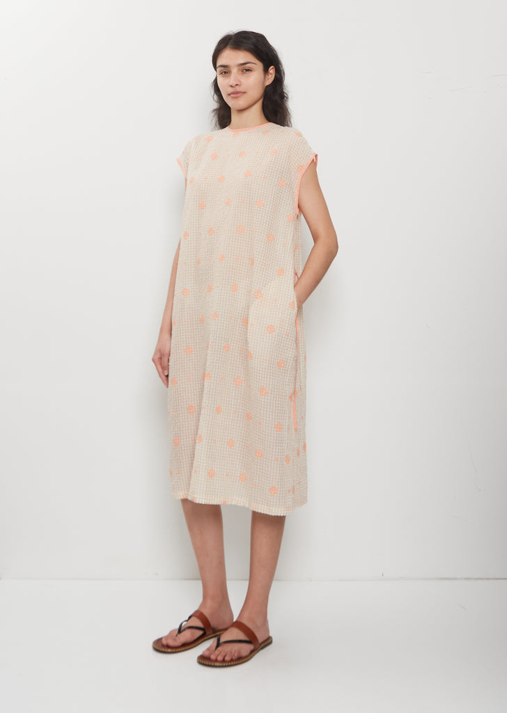 Embroidery Cotton Blend Tunic Dress