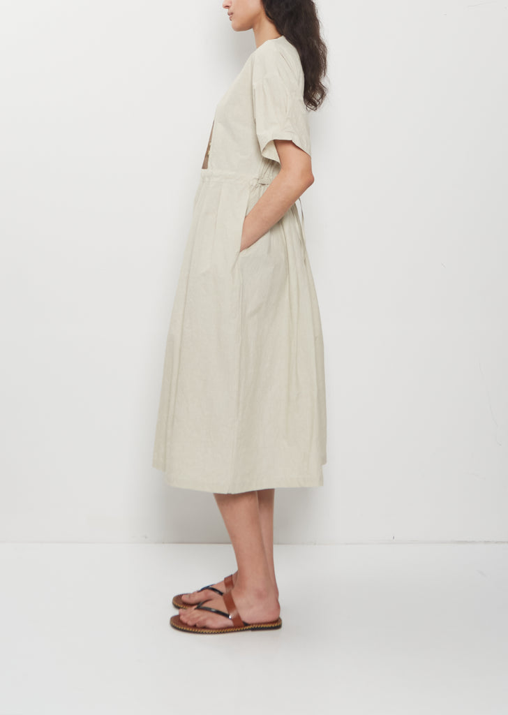 Sock Knit Detail Cotton Dress