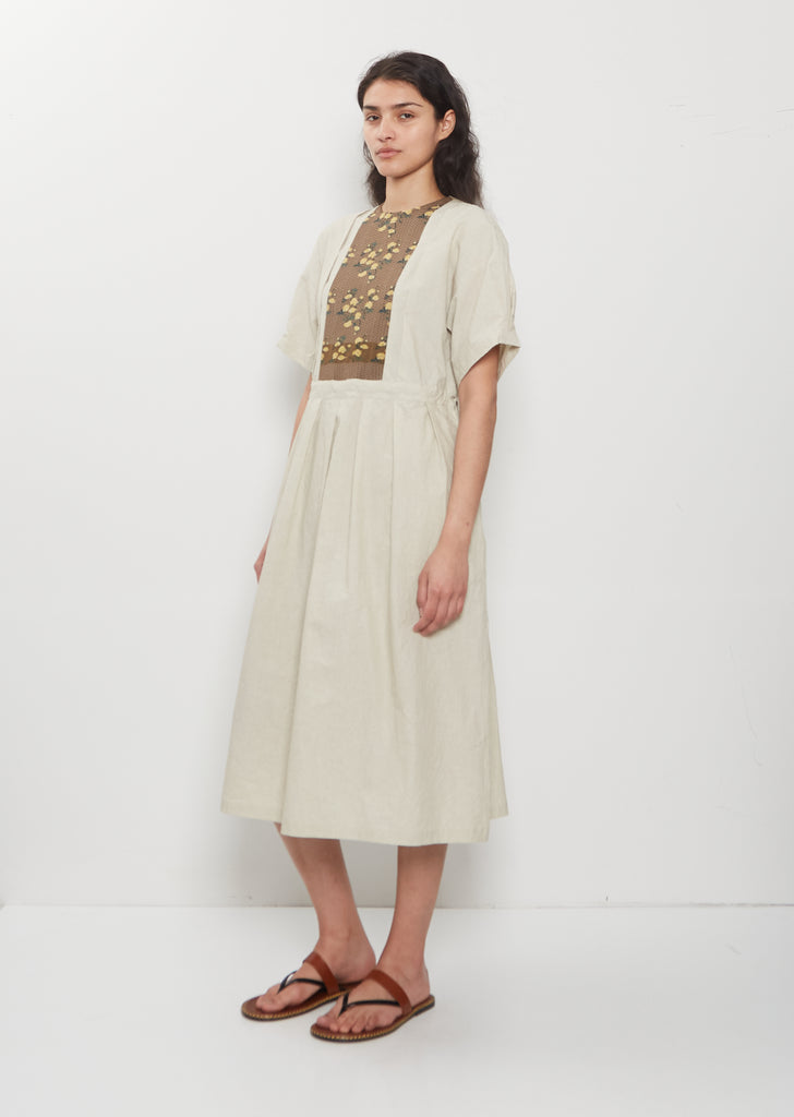 Sock Knit Detail Cotton Dress