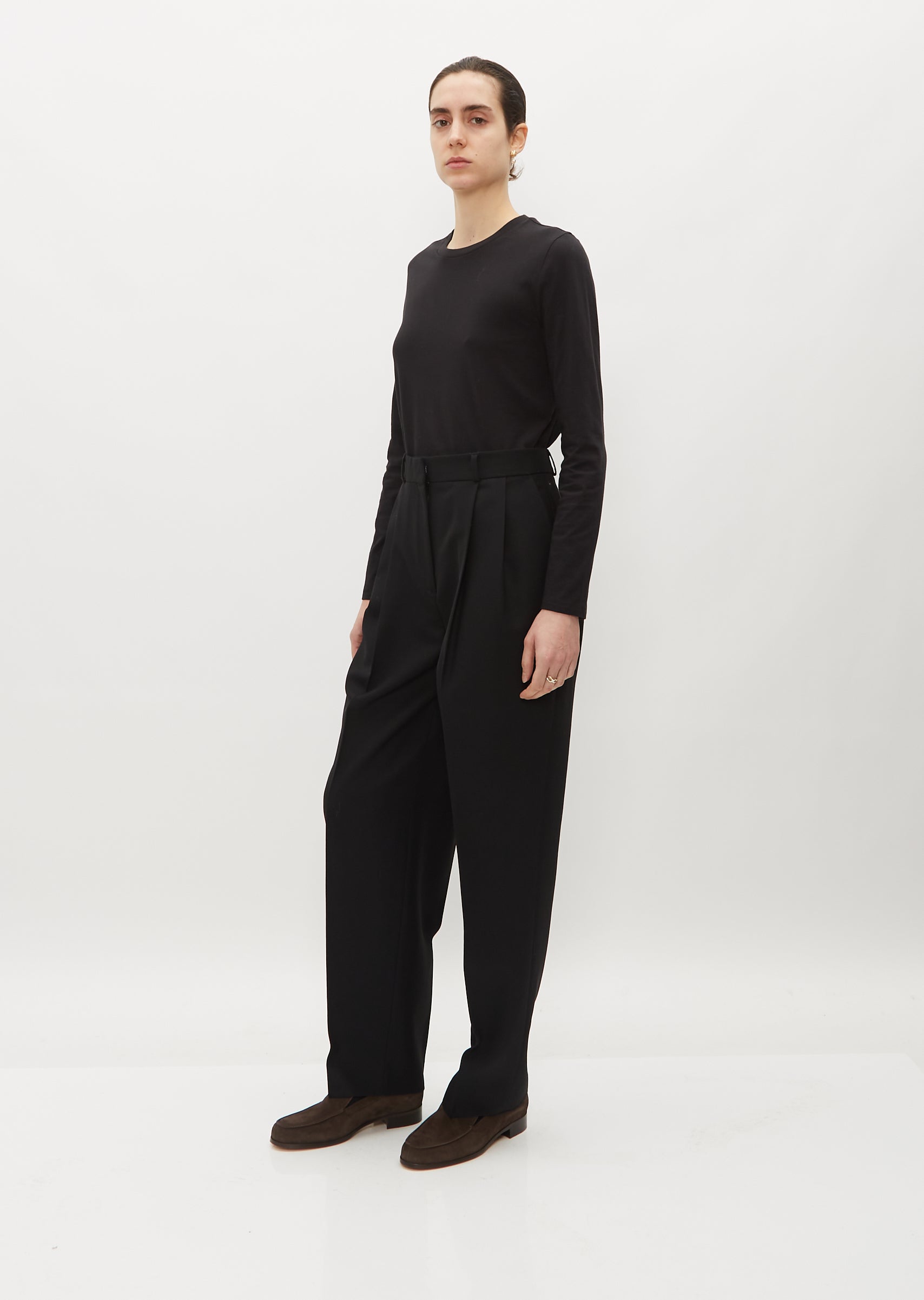 Double-Pleated Tailored Trousers – La Garçonne