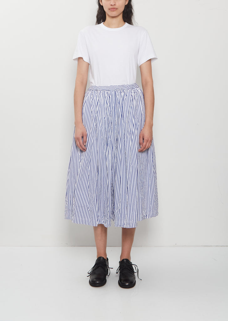 Midi Pleated Cotton Skirt