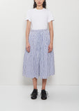 Midi Pleated Cotton Skirt