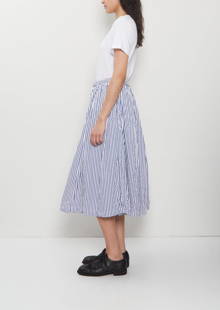 Midi Pleated Cotton Skirt