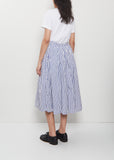 Midi Pleated Cotton Skirt