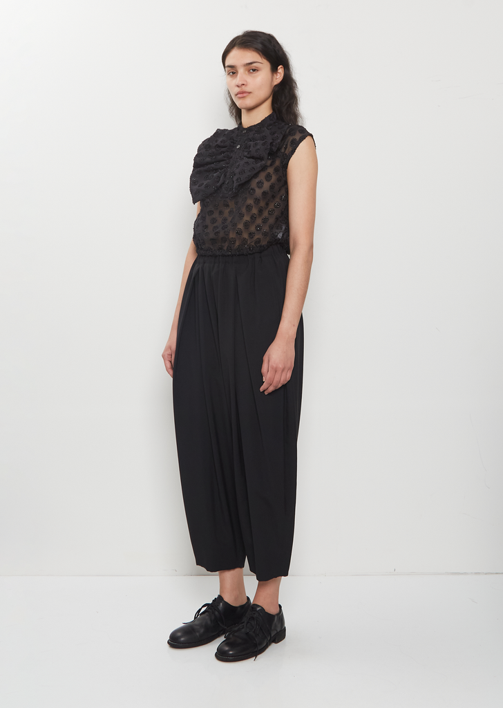 Polka Dot Jacquard Georgette Blouse