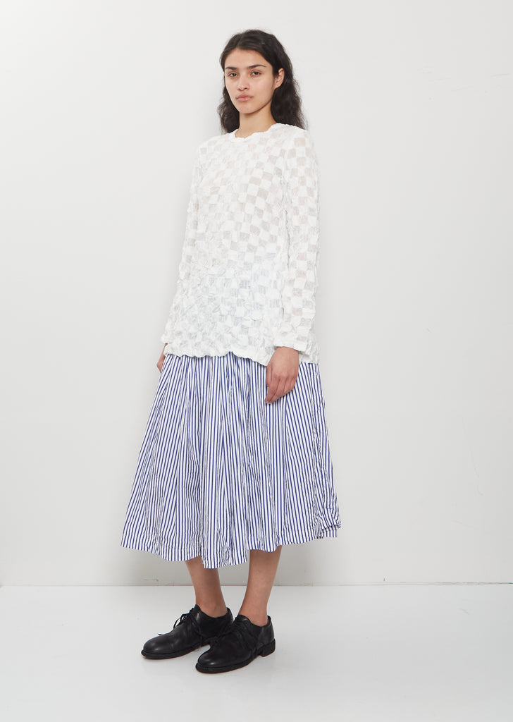 Raschel Check Lace Top